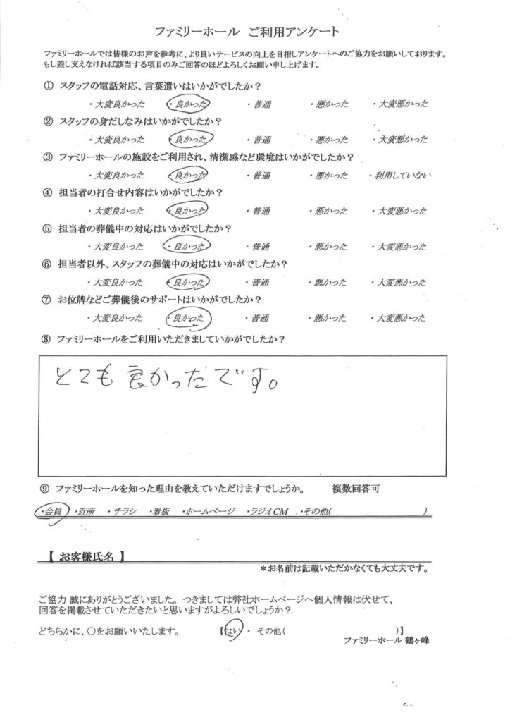とても良かったです。