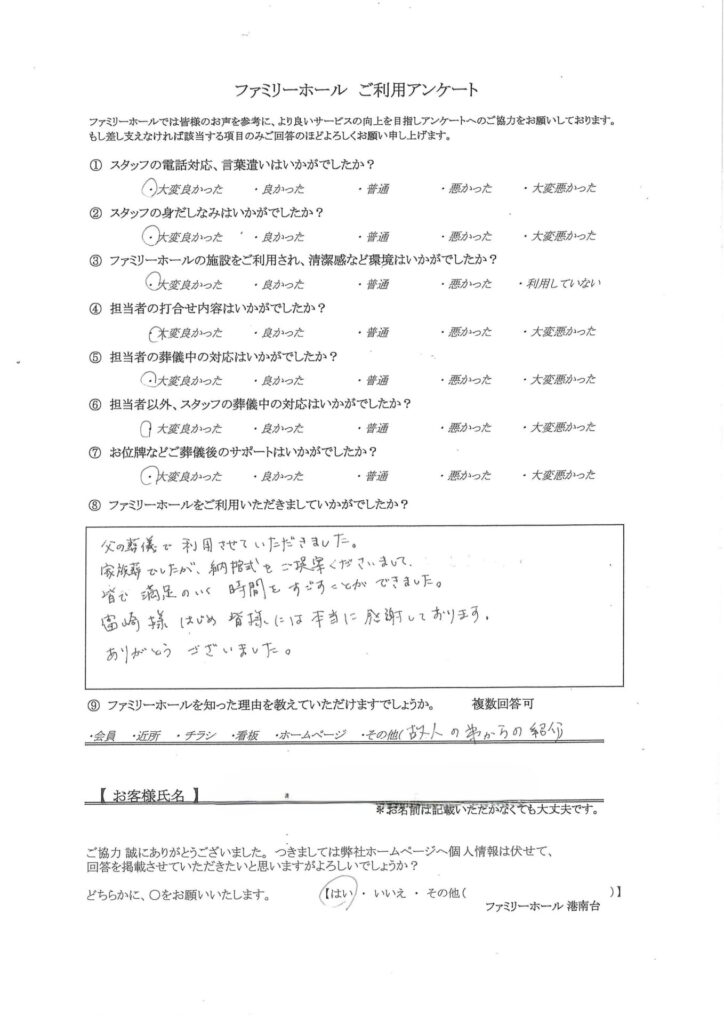 皆で満足のいく時間をすごすことができました。