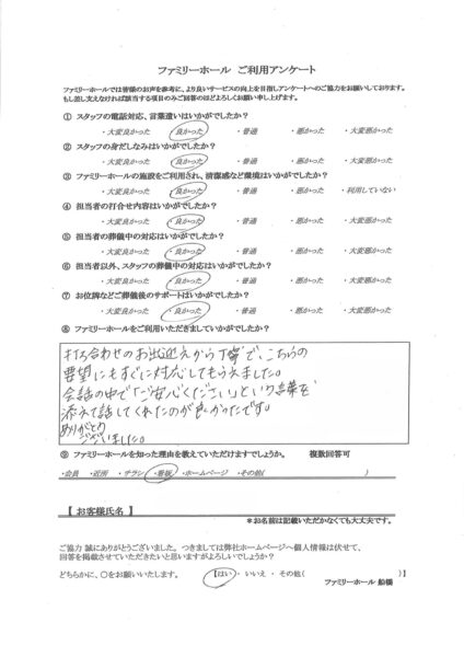 こちらの要望にもすぐに対応してもらえました。